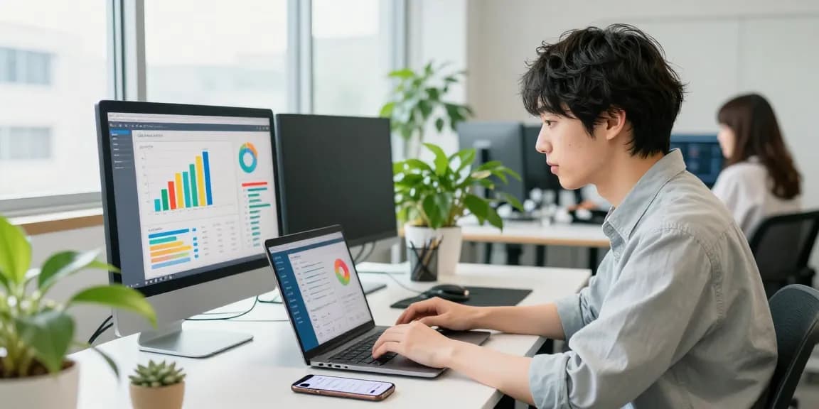 SNS 人気 アカウント 作り方に関する議論を行う現代的な作業空間のシーン