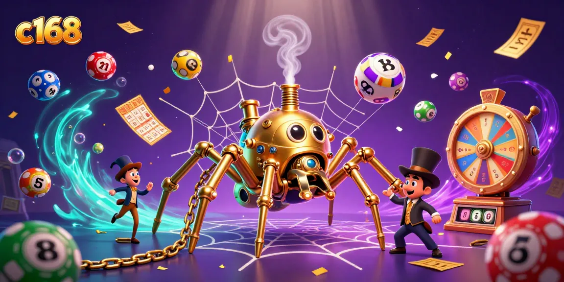 Experience excitement with c 168 as a stunning golden spider spins a web of casino thrills and luck!