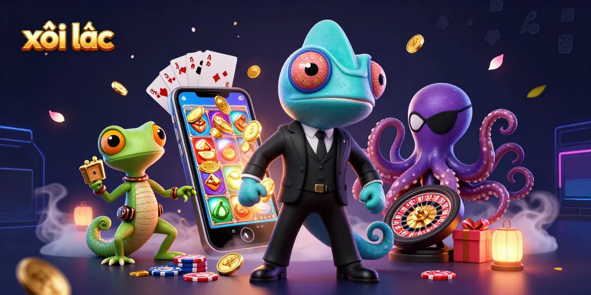 Experience thrilling gambling action with xôi lạc in a vibrant, dynamic casino scene.