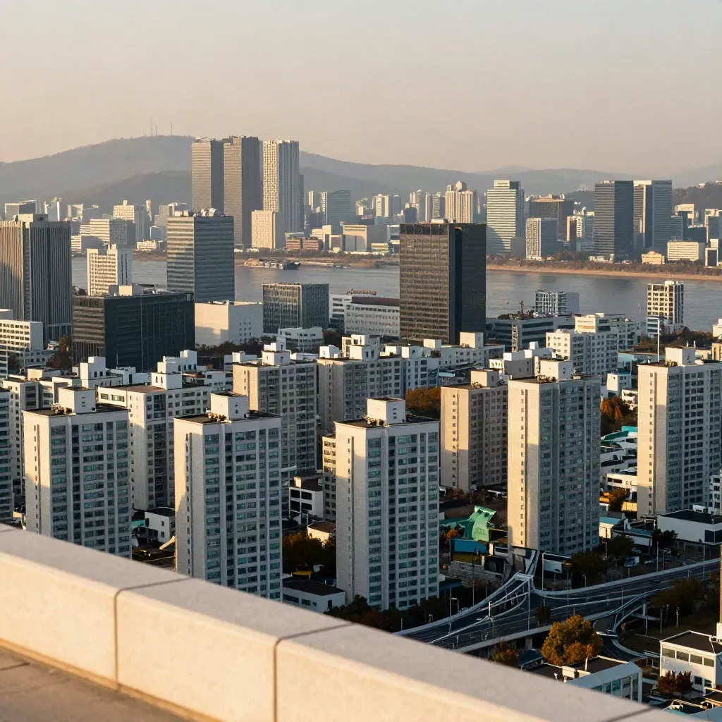 서울 강남·송파·마포 아파트와 업무지구가 강변까지 이어지는 고층 도시 전경