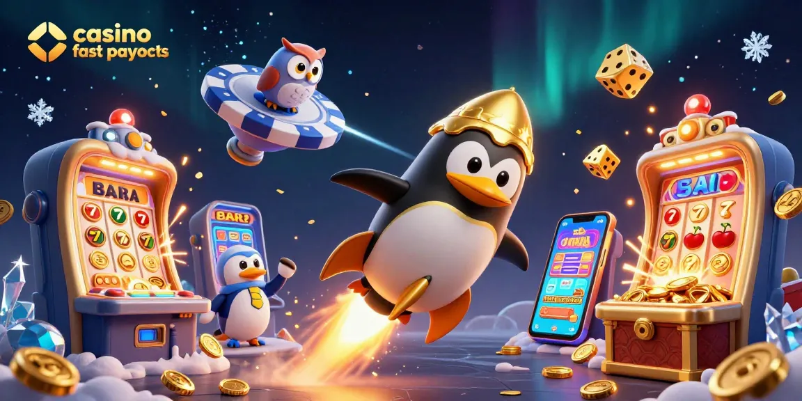 Experience casino fast payouts with exciting 3D cartoon elements and vibrant visuals depicting thrilling gaming adventures.