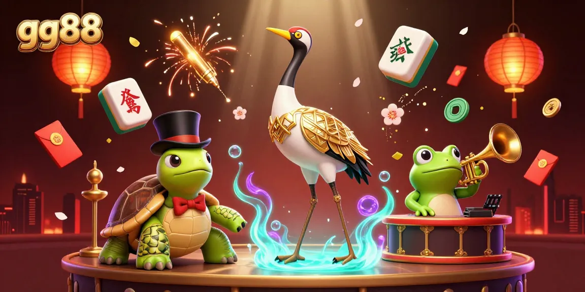Engage with gg88 through vibrant slots and casino action seen in this dynamic 3D illustration.